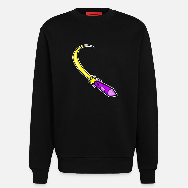 Rakete Lila - Sweatshirt - made by SPREAD  - SOLID BLACK