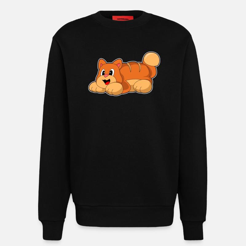 Pain Chat Baker - Sweat bio décontracté fabriqué en UE - SOLID BLACK
