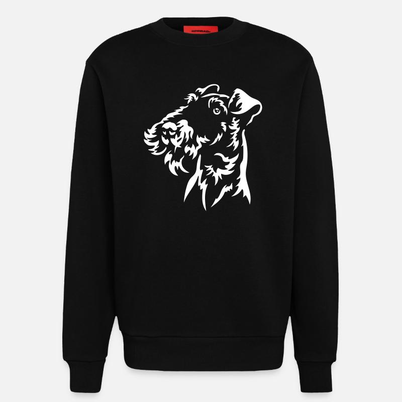 Foxterrier Kopf "Black Edition" - Sweatshirt - made by SPREAD  - SOLID BLACK