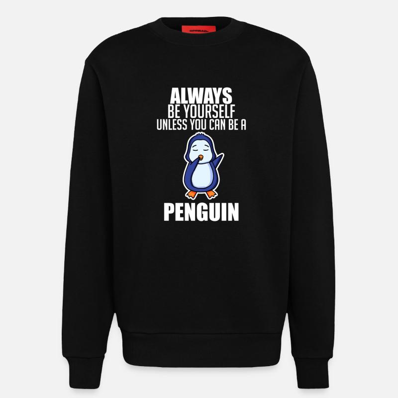 Pinguin Pinguine Sprüche - Sweatshirt - made by SPREAD  - SOLID BLACK