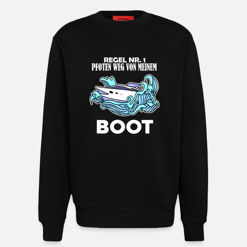 Boote Motorboot - Sweatshirt - made by SPREAD  - SOLID BLACK