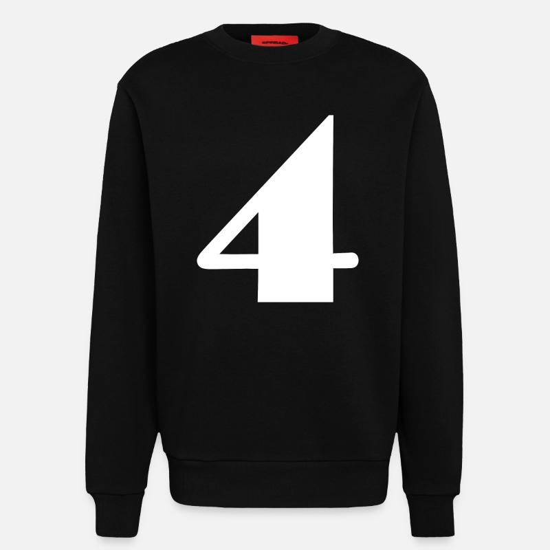 4,4 ANS,4e ANNIVERSAIRE,ANNIVERSAIRE 4 ANS - Sweat bio décontracté fabriqué en UE - SOLID BLACK
