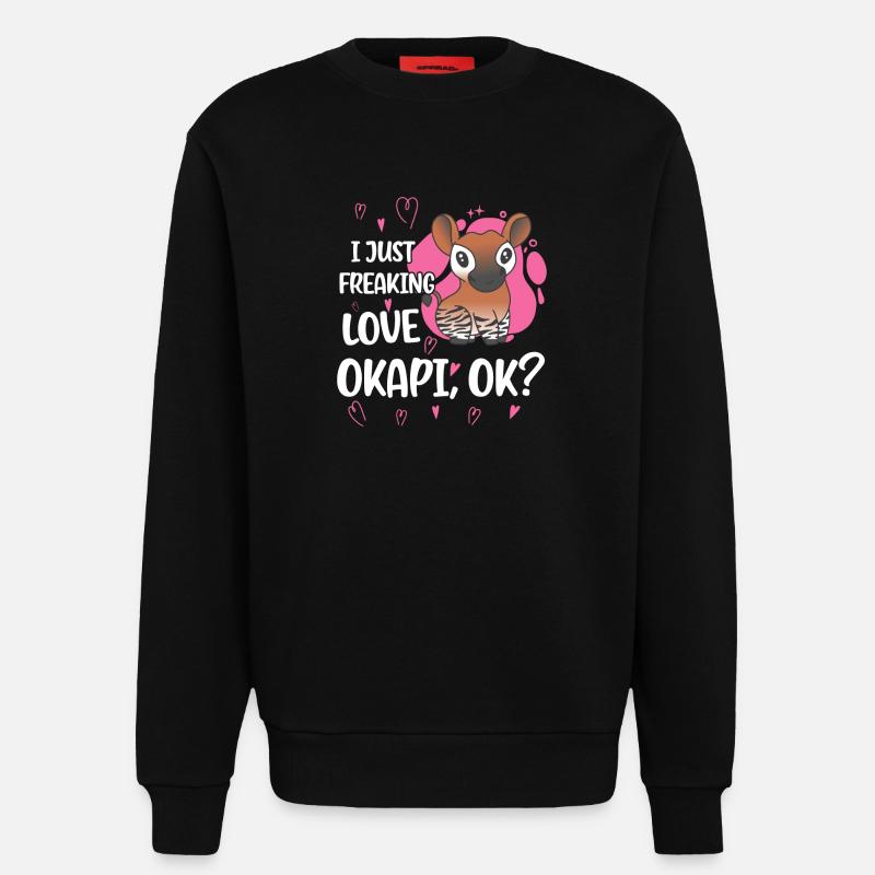 Ich liebe Okapi - Sweatshirt - made by SPREAD  - SOLID BLACK