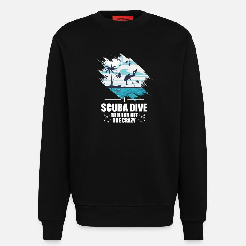 Scuba Diver Speerfischen Design - Sweatshirt - made by SPREAD  - SOLID BLACK