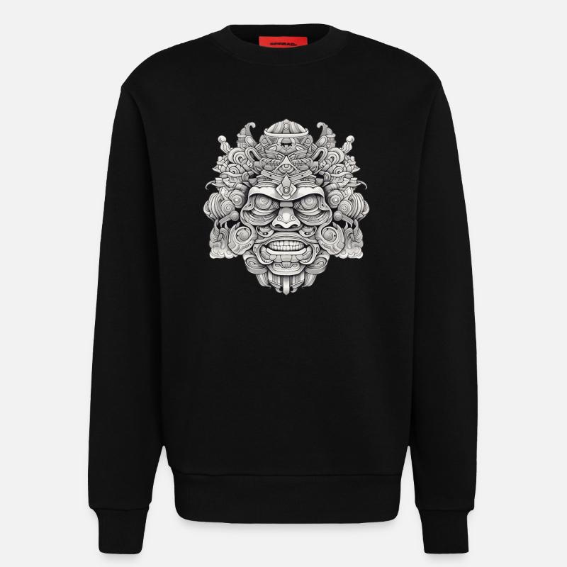 Psychedelischer Kopf - Sweatshirt - made by SPREAD  - SOLID BLACK