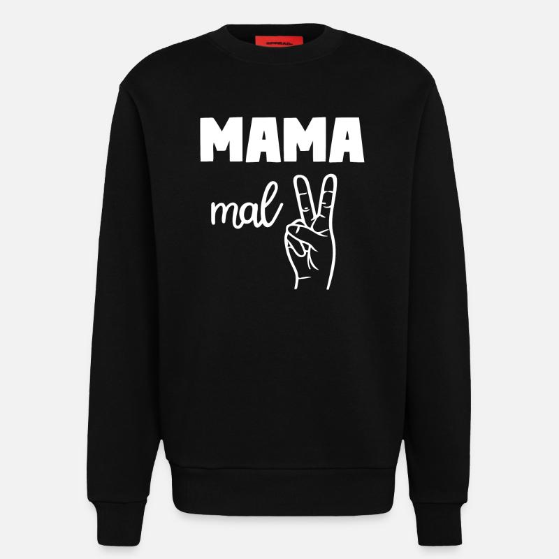 Mama Mal Zwei - Sweatshirt - made by SPREAD  - SOLID BLACK