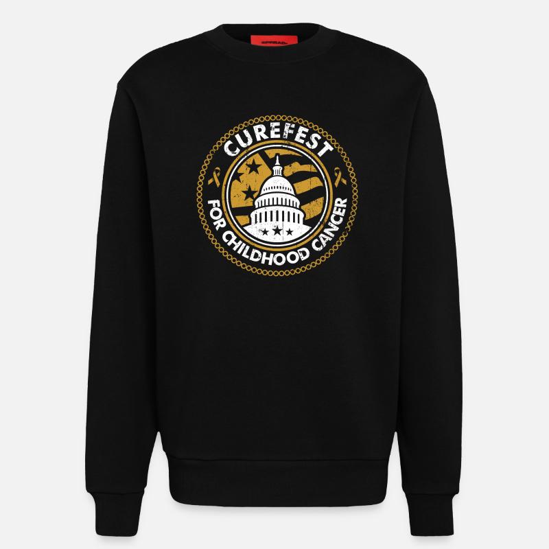 Curefest Kinderkrebs-Emblem - Sweatshirt - made by SPREAD  - SOLID BLACK