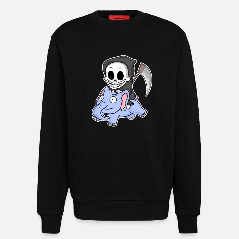 Sensenmann Elefant - Sweatshirt - made by SPREAD - SOLID BLACK