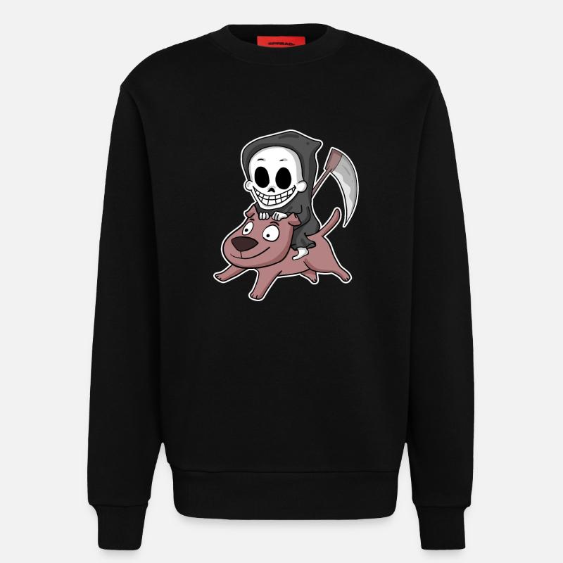 Grim Reaper Dog - Sweatshirt - made by SPREAD  - SOLID BLACK