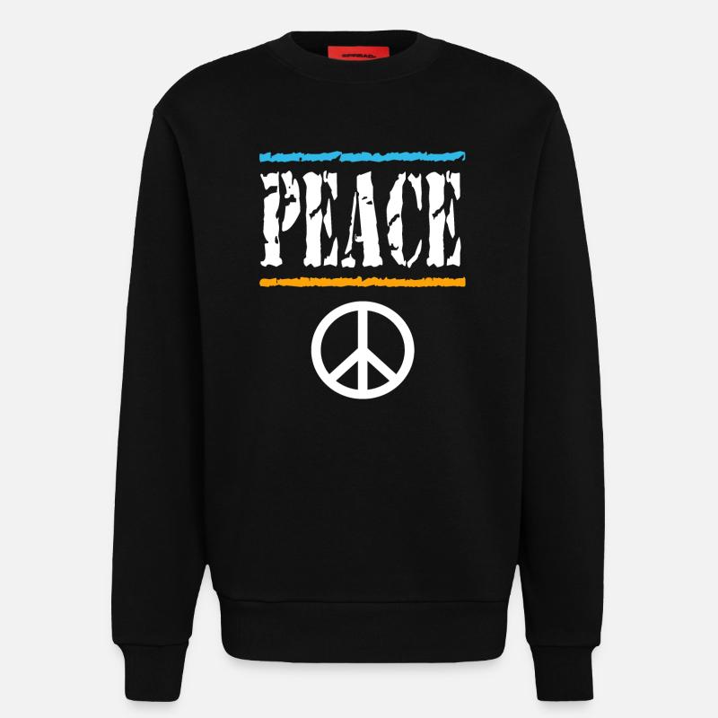 Retro Peace Vibes Tee - Sweatshirt - made by SPREAD  - SOLID BLACK