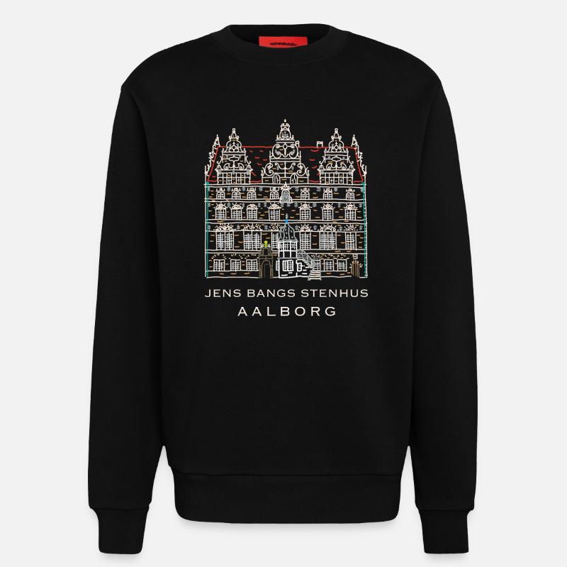 Aalborg, Jens Bangs Stenhus, Dänemark - Sweatshirt - made by SPREAD  - SOLID BLACK