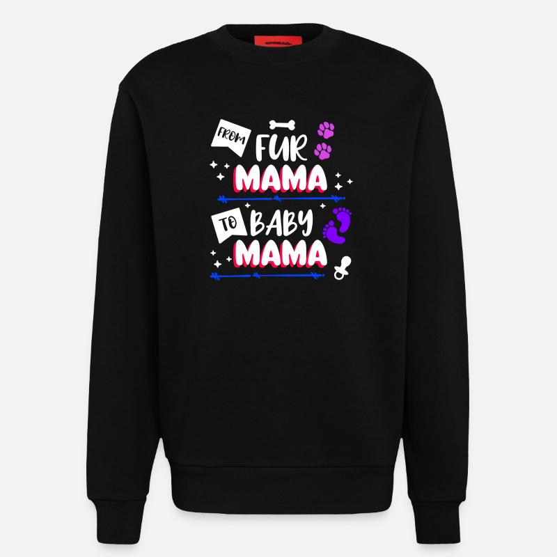 Sucette Maman Déclaration Grossesse Enceinte - Sweat bio décontracté fabriqué en UE - SOLID BLACK