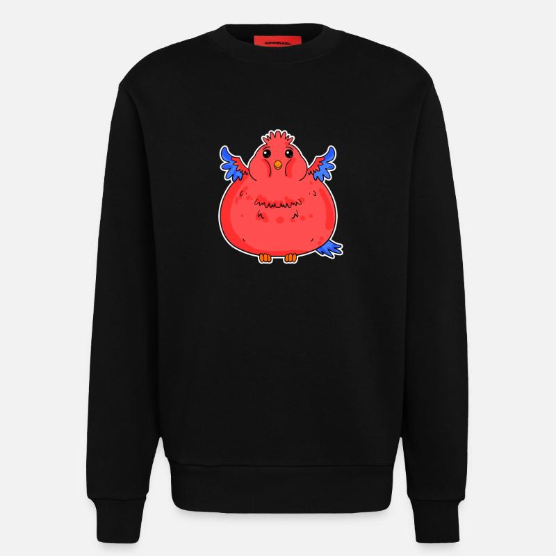 Fett Lustig Papagei Dick - Sweatshirt - made by SPREAD - SOLID BLACK