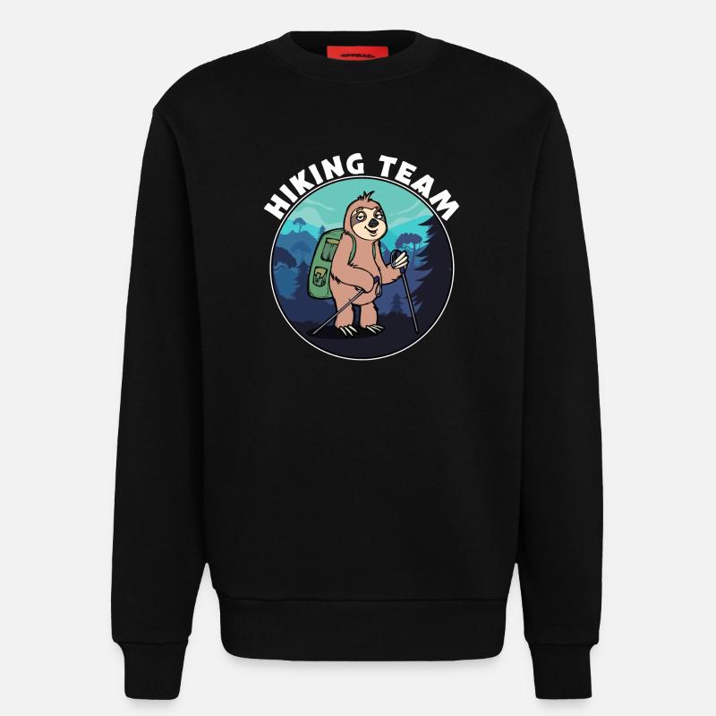 Berggipfel Wanderer Wanderung Statement Berge - Sweatshirt - made by SPREAD  - SOLID BLACK