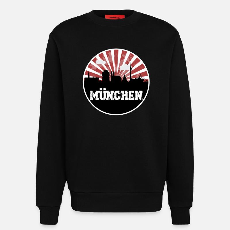 Munich Skyline Home Game - Sweatshirt - made by SPREAD  - SOLID BLACK