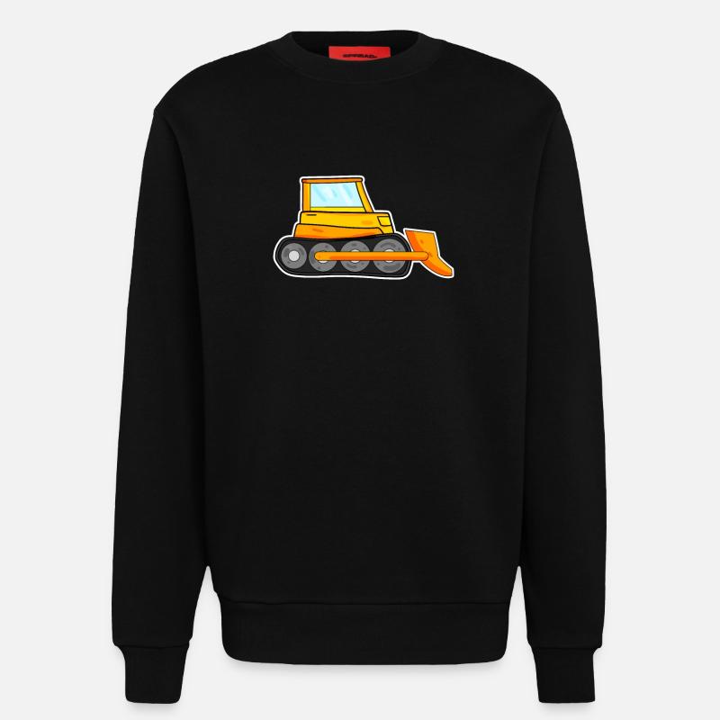 Bagger Baustelle Baggerfahrer - Sweatshirt - made by SPREAD  - SOLID BLACK