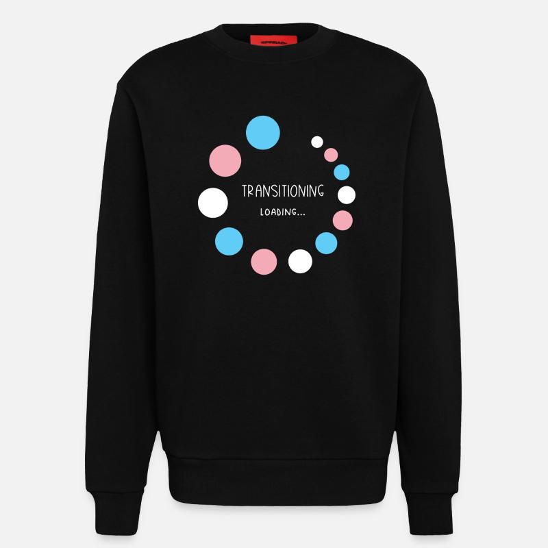 Pride Month - Transitioning... Loading - Sweatshirt - made by SPREAD - SOLID BLACK