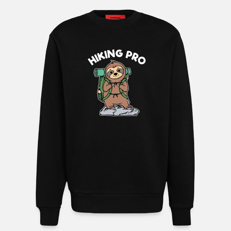 Wandern Wanderer Wanderung Statement Wanderwege - Sweatshirt - made by SPREAD - SOLID BLACK