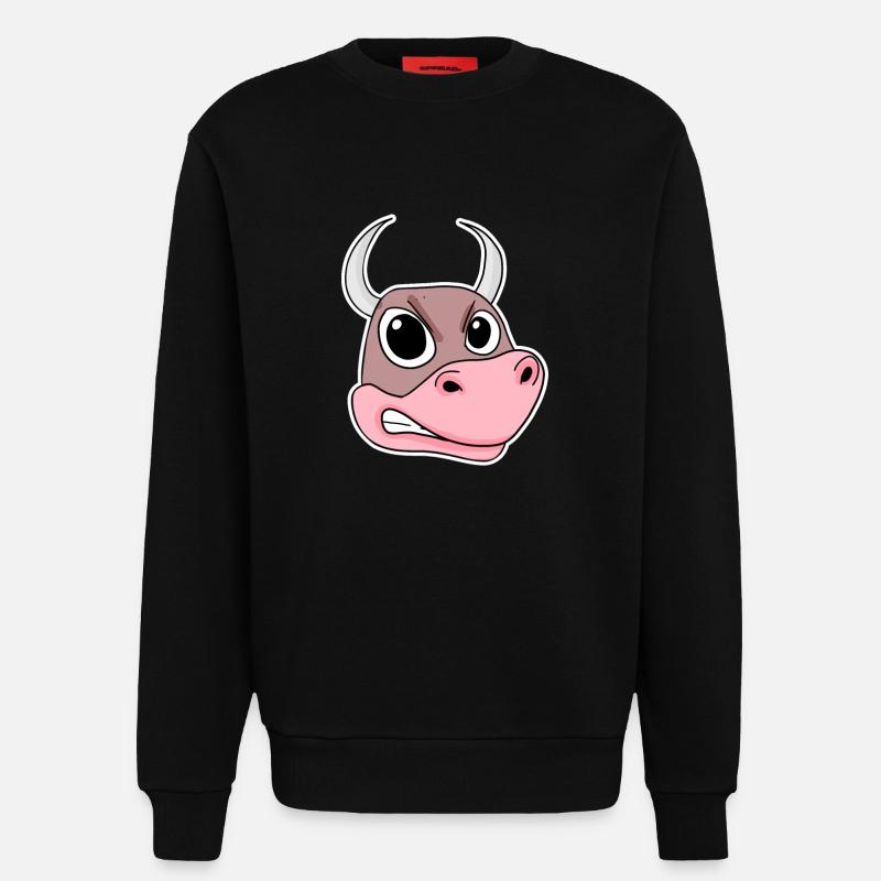 wütender Bulle - Sweatshirt - made by SPREAD  - SOLID BLACK