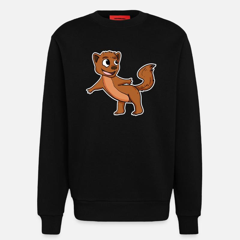 Weasel marten - Sweatshirt - made by SPREAD  - SOLID BLACK