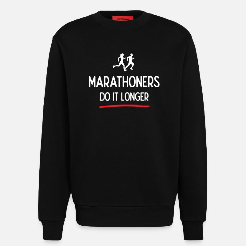 Marathonläufer machen es länger - Sweatshirt - made by SPREAD  - SOLID BLACK