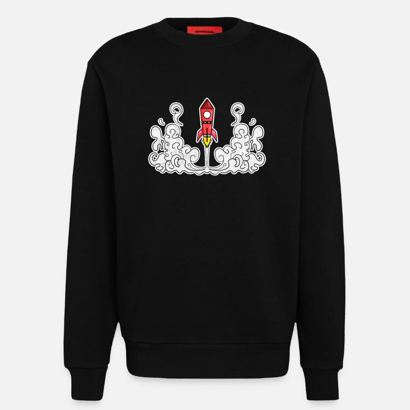 Rocket Rocket Launch Launch - Sweatshirt - made by SPREAD  - SOLID BLACK