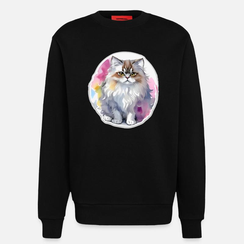 Perserkatze - Sweatshirt - made by SPREAD  - SOLID BLACK
