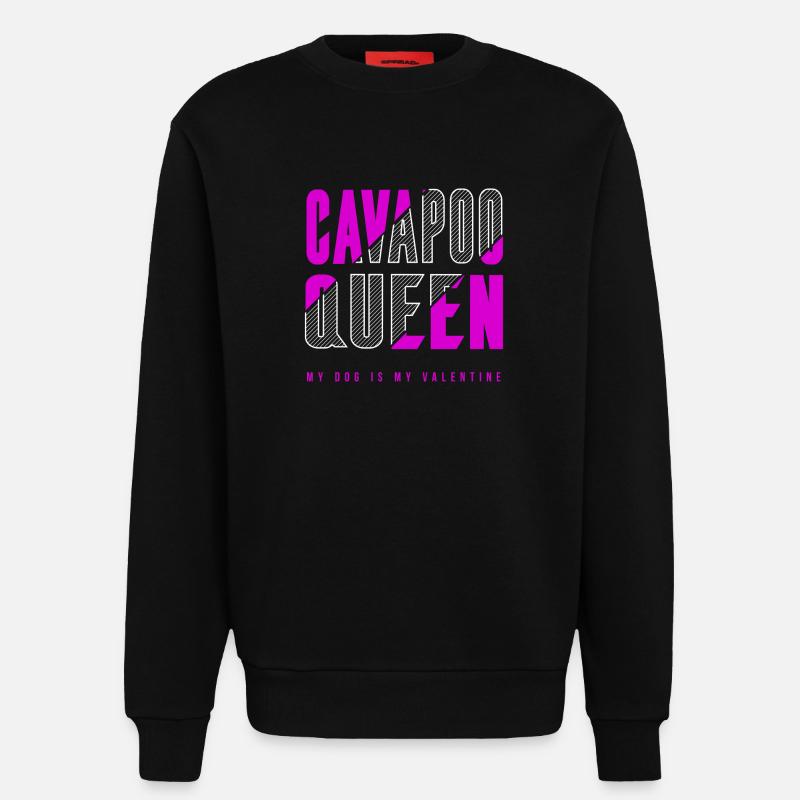 Cavapoo Königin - Sweatshirt - made by SPREAD  - SOLID BLACK