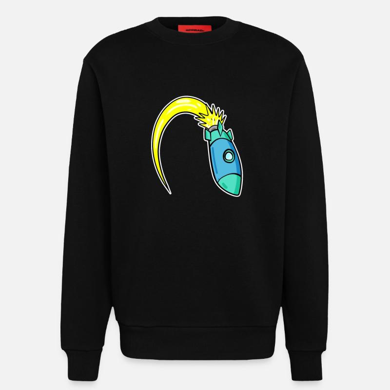 Fusée - Sweat bio décontracté fabriqué en UE - SOLID BLACK