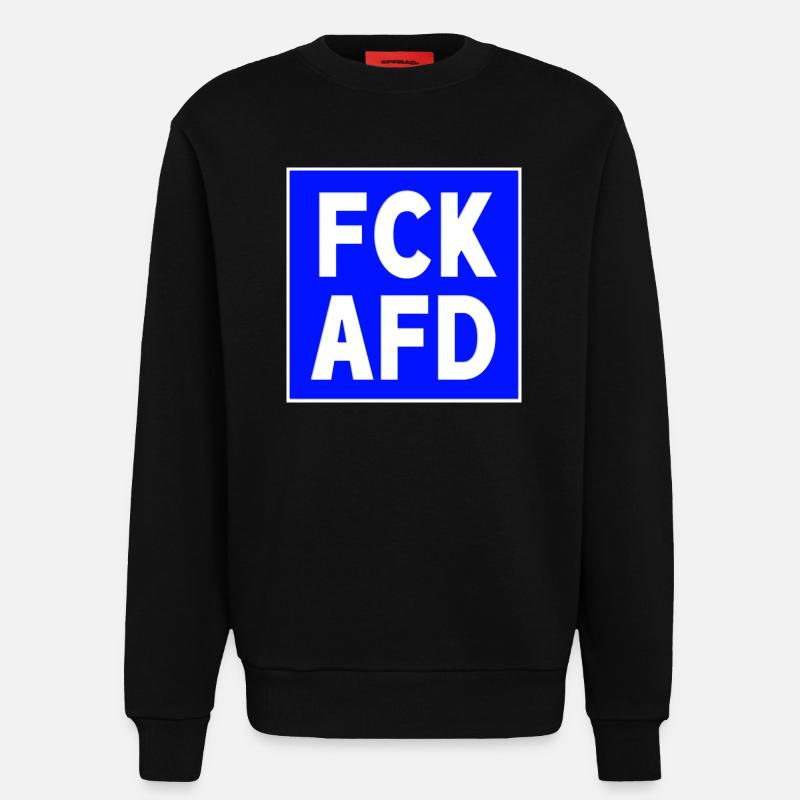 FCK AFD - Sweatshirt - made by SPREAD  - SOLID BLACK