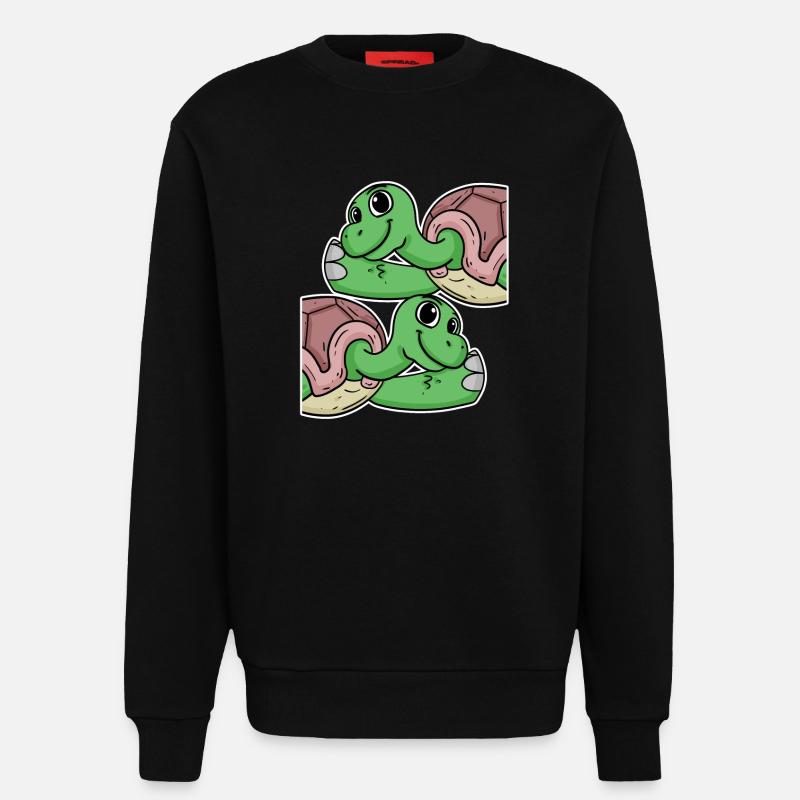 Turtle Turtles - Sweatshirt - made by SPREAD  - SOLID BLACK