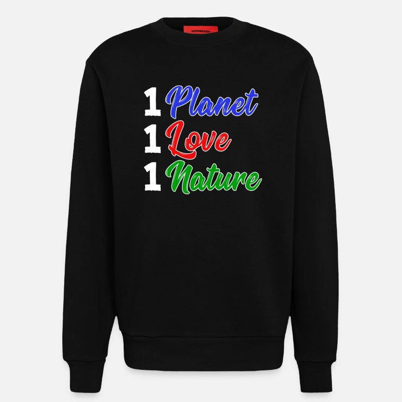 Mutter Erde Planet Natur Statement Naturschutz - Sweatshirt - made by SPREAD  - SOLID BLACK