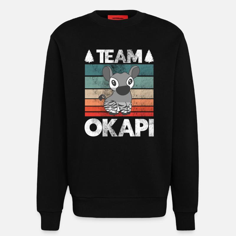 Okapi das Juwel des Dschungels - Sweatshirt - made by SPREAD - SOLID BLACK