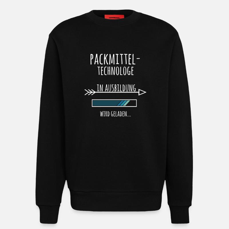 Packmitteltechnologe Ausbildung Beruf Geschenk - Sweatshirt - made by SPREAD  - SOLID BLACK