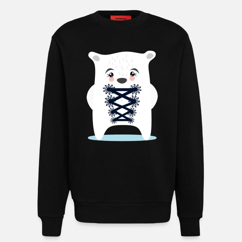 BAYERN EISBÄR TRACHTEN ERSATZ DIRNDL - Sweatshirt - made by SPREAD  - SOLID BLACK