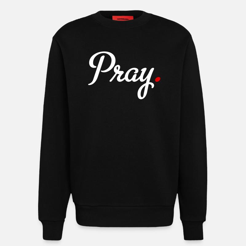 pray - Sweatshirt - made by SPREAD  - SOLID BLACK