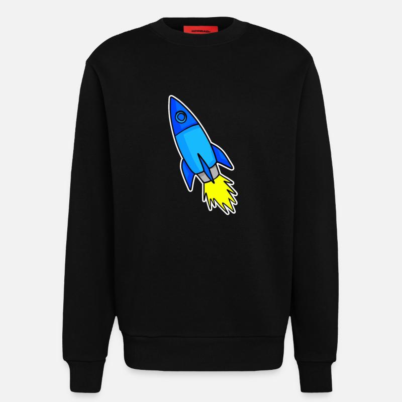 Blaue Rakete - Sweatshirt - made by SPREAD  - SOLID BLACK