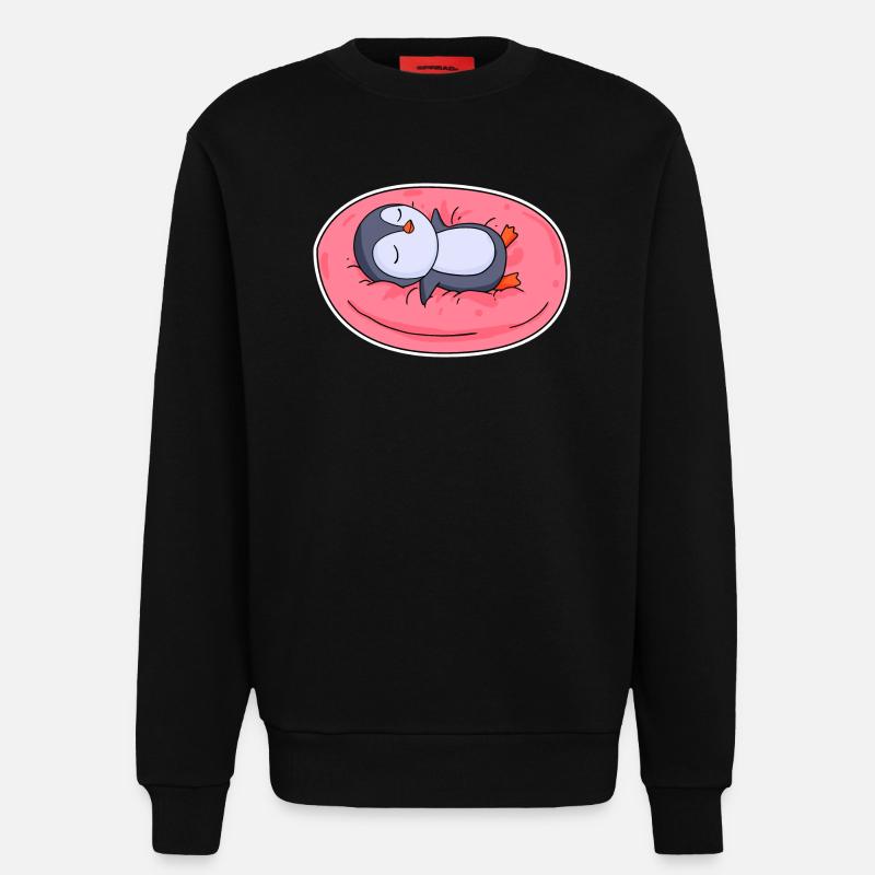 Penguin - Sweatshirt - made by SPREAD  - SOLID BLACK