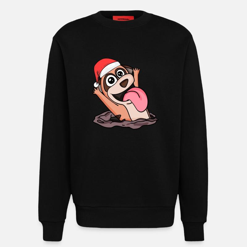 Erdmännchen Weihnachten - Sweatshirt - made by SPREAD  - SOLID BLACK