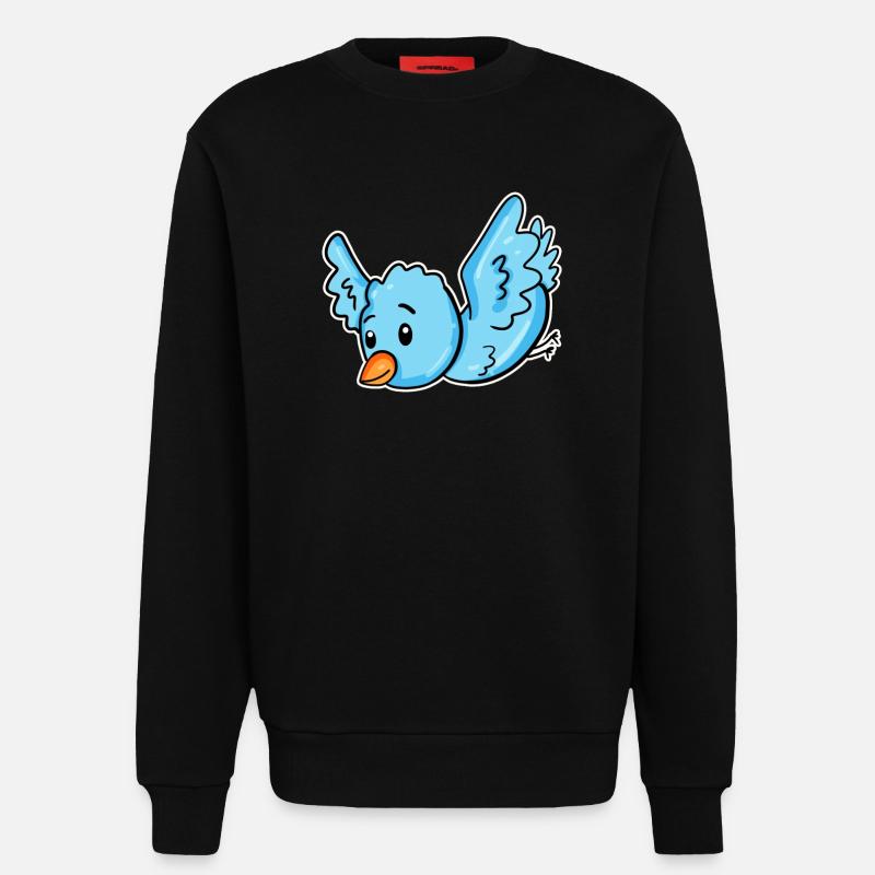 Ein blauer Vogel - Sweatshirt - made by SPREAD  - SOLID BLACK