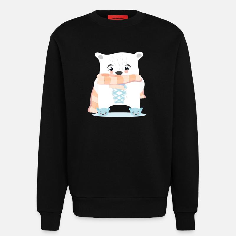 WINTERTIERE EISBÄREN - Sweatshirt - made by SPREAD  - SOLID BLACK