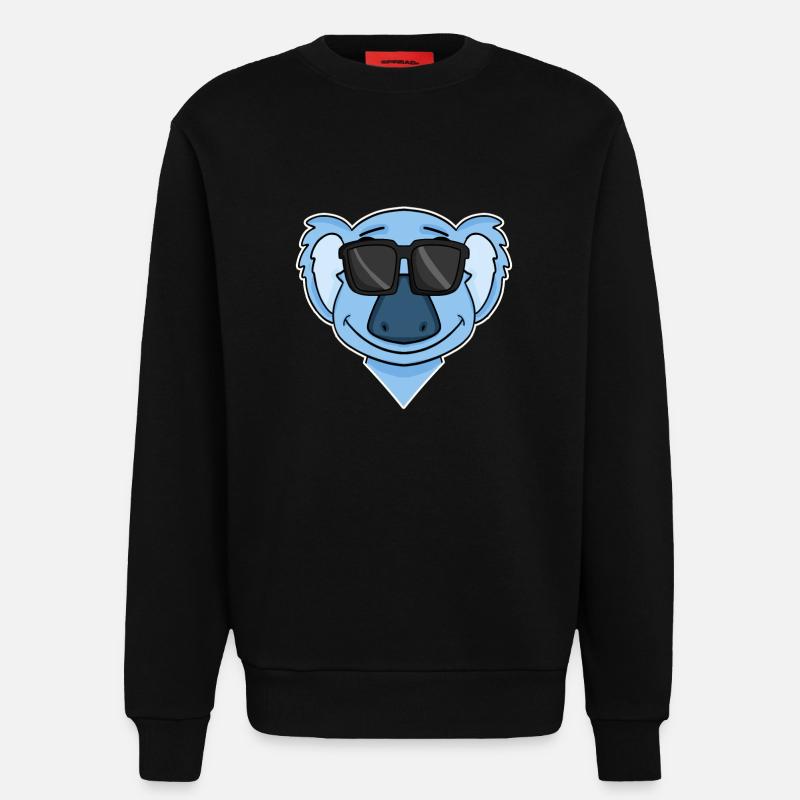 Koala with glasses - Sweatshirt - made by SPREAD - SOLID BLACK