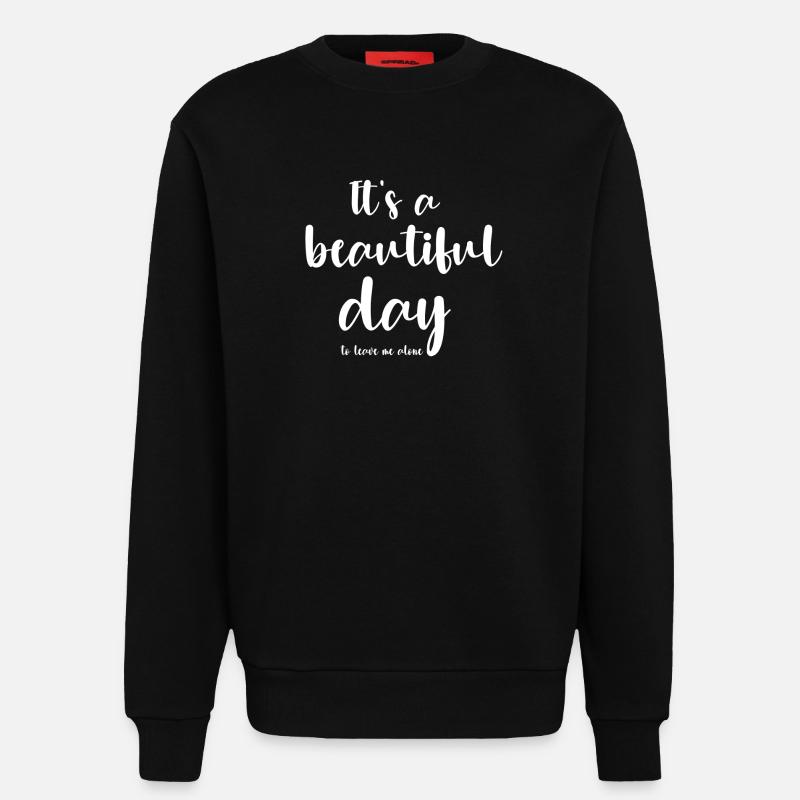 It's a beautiful day - Sweatshirt - made by SPREAD  - SOLID BLACK