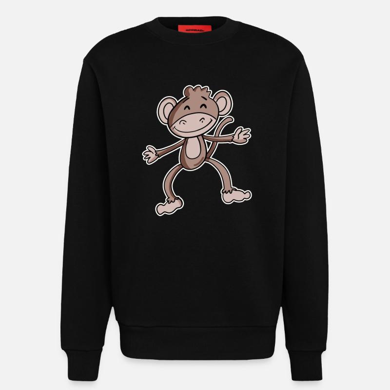 Affe - Sweatshirt - made by SPREAD  - SOLID BLACK