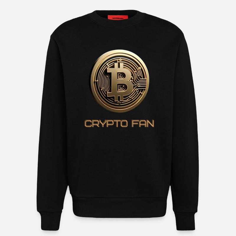 Bitcoin 3D Kryptowährung - Sweatshirt - made by SPREAD  - SOLID BLACK