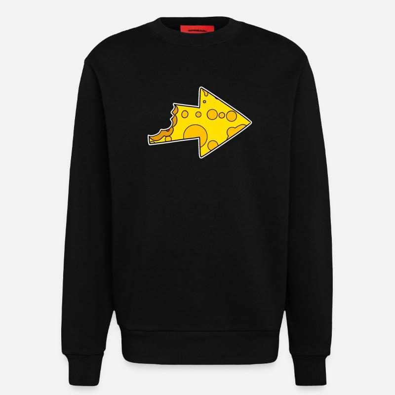 Pfeil Käse - Sweatshirt - made by SPREAD  - SOLID BLACK