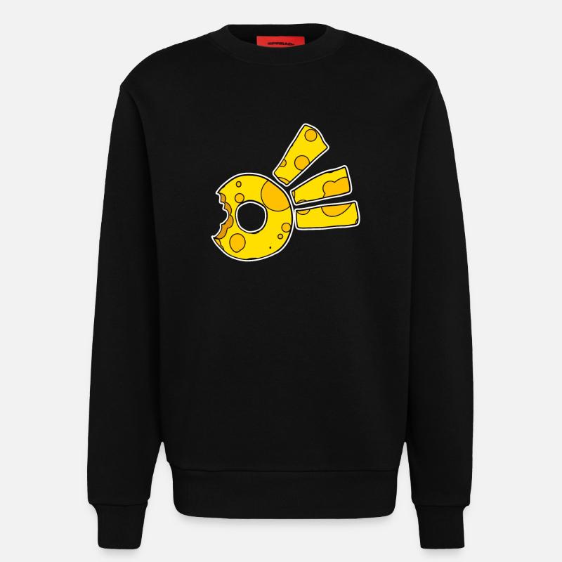 Cheese Comet Symbol - Sweatshirt - made by SPREAD - SOLID BLACK