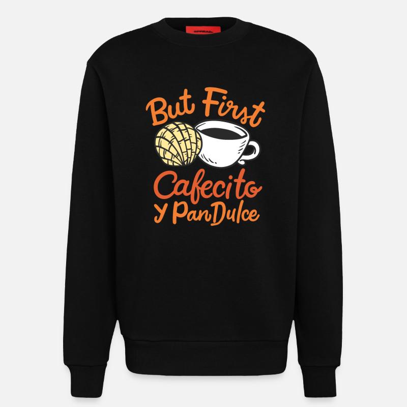 Conchas Cafecito Mexikaner Spanier - Sweatshirt - made by SPREAD - SOLID BLACK