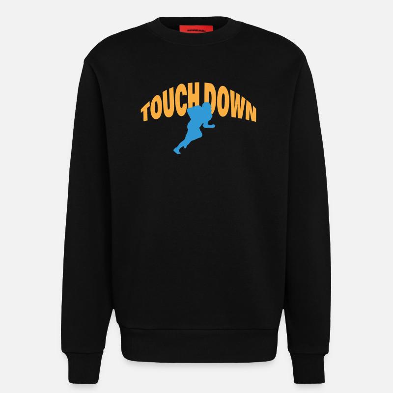 TOUCH DOWN - Sweatshirt - made by SPREAD  - SOLID BLACK