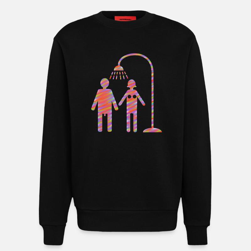  unter der Dusche Duschen - Sweatshirt - made by SPREAD  - SOLID BLACK